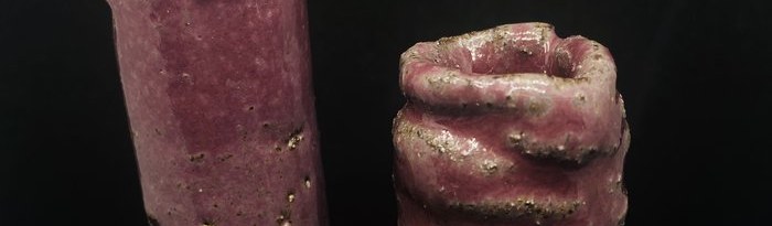 Waipuna-ā-rangi glaze vessels, purple